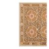 Vintage Asian Suzani Textile - Samarkand Faded Camel Bedspre | Tablecloth in Linens & Bedding by Vintage Pillows Store