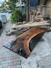 Smoke epoxy and walnut dining table | Tables by Ironscustomwood. Item made of walnut & metal compatible with contemporary and country & farmhouse style