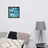 Framed Print - Reef - Blue Fluid Abstract Ocean Foam | Work by Eman's Gallery