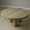 Chunky three legged coffee table | Tables by Crafted Glory. Item made of wood works with scandinavian style