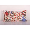 Animal Motif Suzani Bedding Pillow, Vintage Embroidered Text | Cushion in Pillows by Vintage Pillows Store