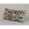 Silk Ikat Cushion - Ikat Lumbar Pillowcase - Decorative Hand | Pillows by Vintage Pillows Store