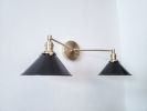 Bathroom Vanity Sconce - Matte Black Light - Mid Century | Sconces by Retro Steam Works. Item composed of copper and glass in mid century modern or country & farmhouse style