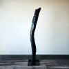 Black Stained Driftwood Sculpture "Willing and Sable" | Sculptures by Sculptured By Nature  By John Walker. Item made of wood works with minimalism style