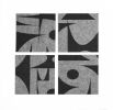 Coasters Merino Wool Felt Geo Jazz Grey | Tableware by Lorraine Tuson