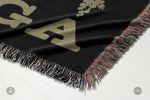 VIN - Ambrosia Typography Jacquard Woven Blanket for the Gar | Linens & Bedding by Sean Martorana. Item composed of cotton