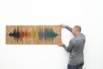 Sound of Color 60"x20" Soundwave | Wall Sculpture in Wall Hangings by Craig Forget. Item composed of oak wood in mid century modern or contemporary style
