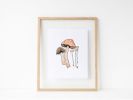Pink Mushrooms Print | Prints by Melissa Mary Jenkins Art. Item made of paper
