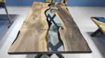 Walnut Dining Epoxy Table, Epoxy Dining Table, River Resin | Tables by LuxuryEpoxyFurniture. Item composed of wood & synthetic