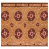 Suzani Wall Hanging Decor - Faded Chocolate Brown Suzani Bed | Tablecloth in Linens & Bedding by Vintage Pillows Store