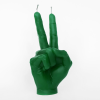 Green Hand candle - Peace symbol shape | Ornament in Decorative Objects by Agora Home. Item composed of synthetic in minimalism or contemporary style