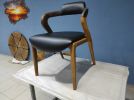 Handmade Walnut Chair Set, Leather Upholstery Chair, Dining | Dining Chair in Chairs by LuxuryEpoxyFurniture. Item made of wood with leather