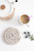 Finger Knit Trivet DIY KIT | Coaster in Tableware by Flax & Twine. Item made of cotton