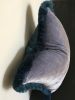 Blue silk velvet pillow // lavender blue silk velvet pillow | Pillows by Velvet Fringe