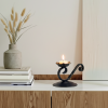 Cadence Candlestick | Handcrafted Curved Metal Candle Holder | Decorative Objects by edecra