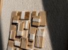Inlay - Architectural Wood Mosaic | Tapestry in Wall Hangings by Lale Studio & Shop. Item composed of oak wood & wool compatible with minimalism and contemporary style