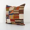 Unique Wool Patchwork Kilim Pillow, Tribal Couch Pillow, Dec | Cushion in Pillows by Vintage Pillows Store