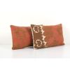 Turkish Suzani Cushion Cover, Set Suzani Lumbar Pillow | Sham in Linens & Bedding by Vintage Pillows Store. Item composed of cotton