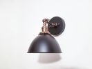 Bedside Adjustable Reading Wall Light, Black & Antique Brass | Sconces by Retro Steam Works. Item composed of fabric and brass in mid century modern style