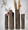 Handmade Rustic Stoneware Tall Thin Ceramic Vase for Modern | Vases & Vessels by YomYomceramic. Item made of stone