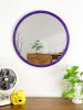 Painted Round Mirror | Decorative Objects by Dot & Rose. Item composed of oak wood and glass