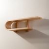 Handmade Bent Wood Wall Shelf: Mid Century Modern Floating Bookshelf | Shelving in Storage by Spacecraft Furnishing