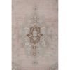 Vintage Geometric Oriental Turkish Neutral Pale Color Oushak | Area Rug in Rugs by Vintage Pillows Store. Item made of cotton & fiber