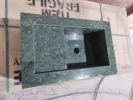 Handmade Verde Green Marble Sink: Wall Mount Washbasin (16”x24”x10”) | Water Fixtures by AEGEAN MARBLE ARTISAN ATELIER