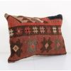 Organic Wool Outdoor Turkish Carpet Pillow Covers, Brick Red | Cushion in Pillows by Vintage Pillows Store