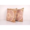 Tashkent Suzani Pink Pillow Case Made from a 19th Century Su | Cushion in Pillows by Vintage Pillows Store