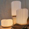 Pillar M - Modern origami table lamp, paper, wood | Lamps by Studio Pleat. Item composed of wood & paper compatible with minimalism and contemporary style