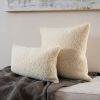 Cream Nubby Alpaca Boucle Pillow 20x20 | Pillows by Vantage Design