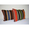 18" X 24" Pair Geometrical Aztec Turkish Kilim Pillow Cover | Sham in Linens & Bedding by Vintage Pillows Store. Item made of cotton with fiber