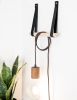 Large Leather Wall Strap [V'ed End] | Storage by Keyaiira | leather + fiber | Artist Studio in Santa Rosa. Item composed of leather