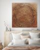 Beige Brown Wabi Sabi Relief Wall Art | Oil And Acrylic Painting in Paintings by Serge Bereziak. Item composed of canvas compatible with minimalism style