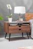 Nightstand Bedside Table Walnut / Oak Wood Board | Tables by Manuel Barrera Habitables. Item composed of oak wood and marble