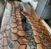 Luxury Custom Order Clear Epoxy Resin Hexagon Honeycomb | Dining Table in Tables by LuxuryEpoxyFurniture. Item composed of wood and synthetic