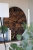 Large Wall Clock, Farmhouse style, Solid Pine stained dark | Decorative Objects by Hazel Oak Farms. Item composed of walnut
