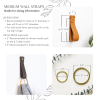 Medium Leather Wall Strap [Flat End] | Storage by Keyaiira | leather + fiber | Artist Studio in Santa Rosa. Item made of leather
