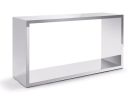 Piero Console table stainless steel | Tables by Greg Sheres. Item made of steel & glass