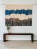 Extra Large Modern Navy Macrame Wall Hanging | Wall Hangings by Love & Fiber. Item made of cotton & fiber