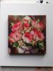 Roses painting flowers original art, Red flowers bouquet oil | Oil And Acrylic Painting in Paintings by Natart. Item made of canvas with synthetic works with contemporary style