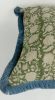 green block print pillow, green floral pillow, green block | Pillows by Velvet Fringe