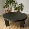 Charcoal Round Chunky Coffee Table | Tables by Crafted Glory. Item composed of oak wood in scandinavian style