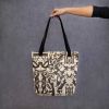 Tote Bag - Fragments of Memory - Abstract Ink Splash | Work by Eman's Gallery