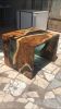 Blue Epoxy Coffee Table - Waterfall Coffee Table - Resin Tab | Tables by Tinella Collection. Item made of wood works with contemporary & mediterranean style