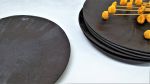 Black Ceramic Dinner Plates, Unique Dinner Plates, Rustic | Dinnerware by YomYomceramic. Item made of stoneware
