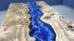 Ocean River Epoxy Resin Table | Dining Room Table Top | Dining Table in Tables by LuxuryEpoxyFurniture. Item made of wood with synthetic