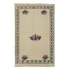 Aubusson Design Kilim Rug With Floral Design 4'7'' X 7' | Area Rug in Rugs by Vintage Pillows Store. Item composed of cotton & fiber