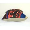 Colorful Embroidered Suzani Pillow, Turkish Kilim Pillow | Sham in Linens & Bedding by Vintage Pillows Store. Item composed of cotton & fiber